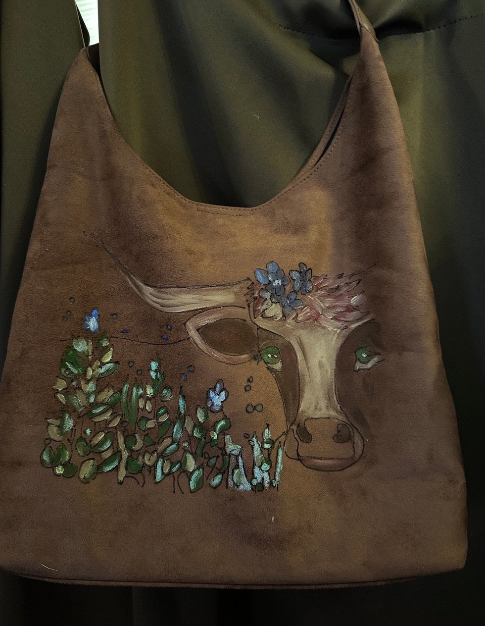 Highland Cow Purse Hand Painted